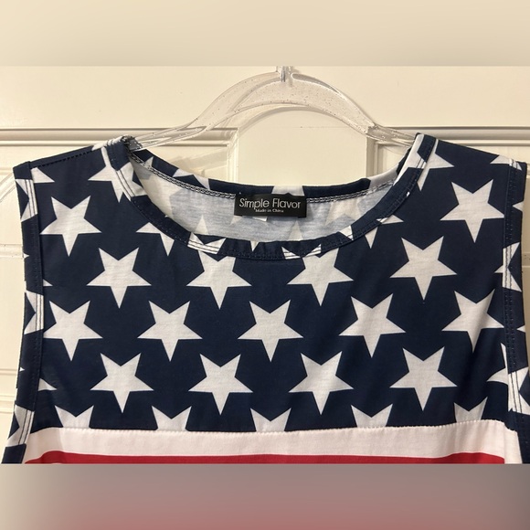 Cute American/Fourth of July sleeveless dress - Picture 5 of 6